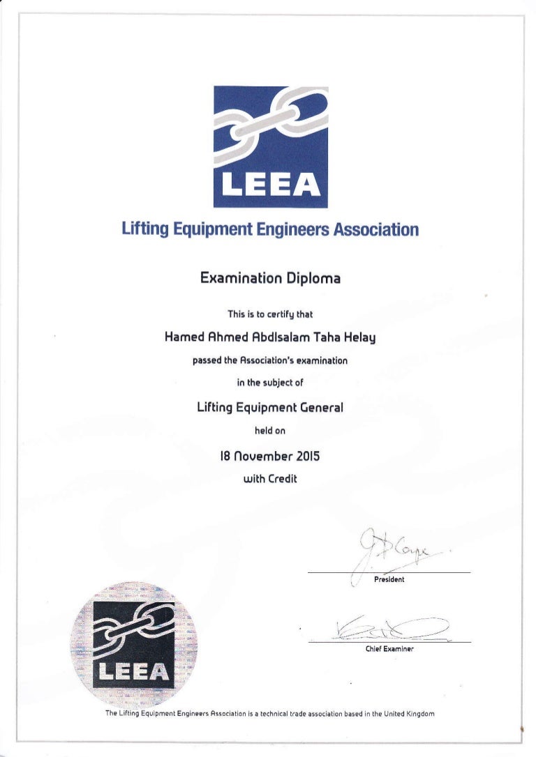 LEEA LIFTING EQUIPMENT GENERAL