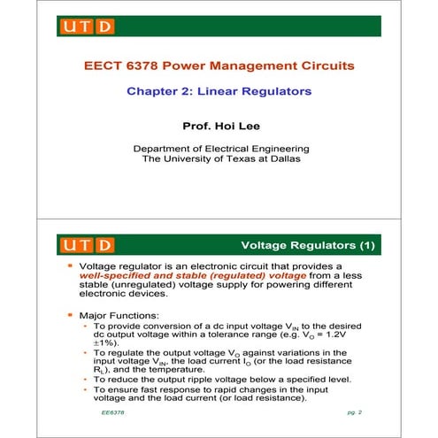 Ee6378 linear regulators