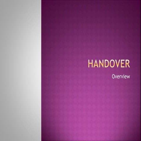 Handover Overview