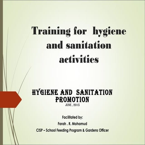 Training for Hygiene Promotion