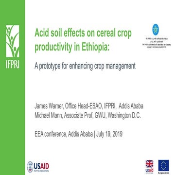 Acid soil effects on cereal crop productivity in Ethiopia:A prototype for enh...