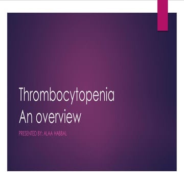 CME thrombocytopenia