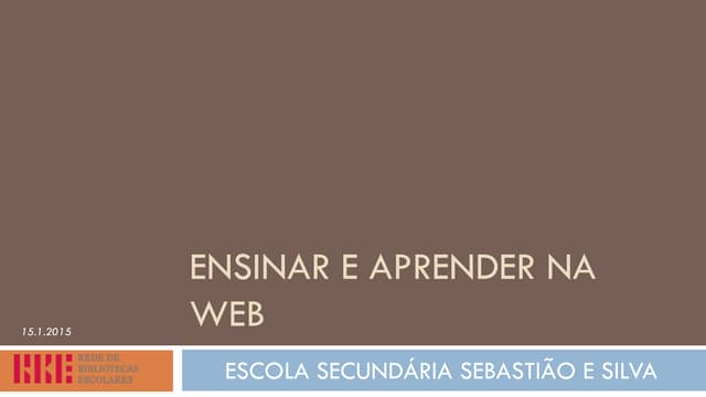Ensinar e aprender na web