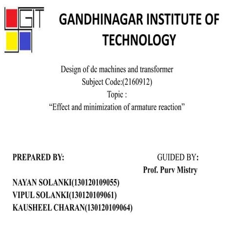 armature reaction effect and minimization methods