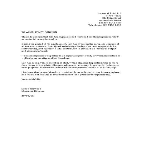 Recommendation Letter | PDF