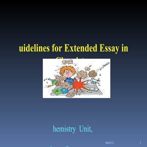 Chemistry EE briefing 2012