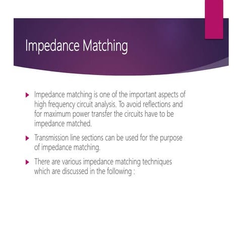 Impedance Matching