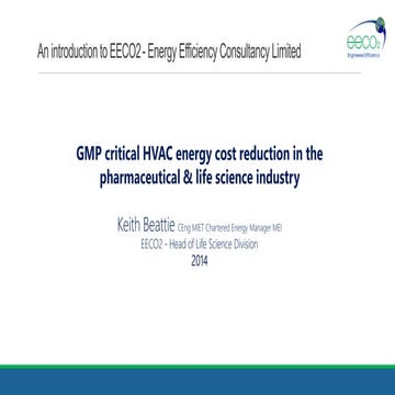EECO2 GMP critical HVAC energy cost reduction