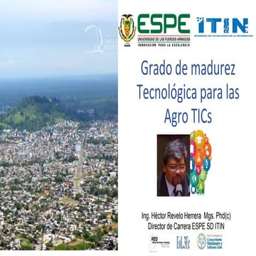 Ponencia Grado de madurez Tecnológica para las Agro TIC