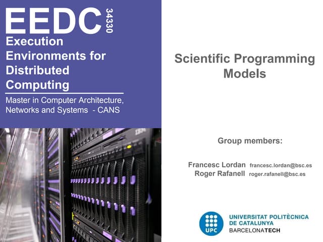 EEDC Programming Models