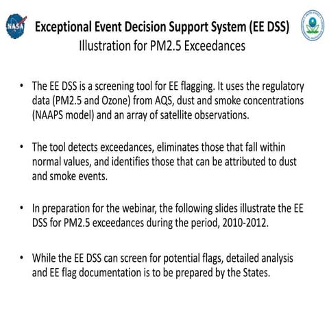 Exceptional Event Decision Support System Description