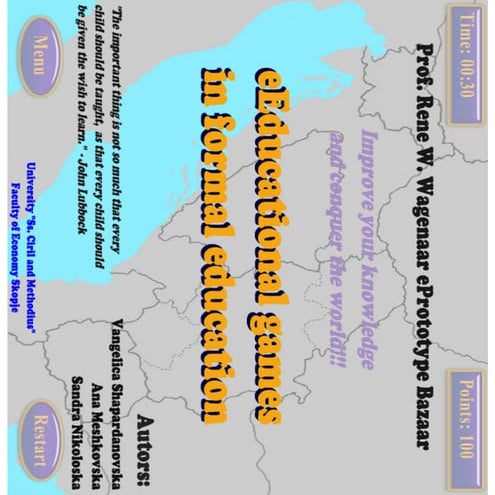 E-educational games in formal education - Poster