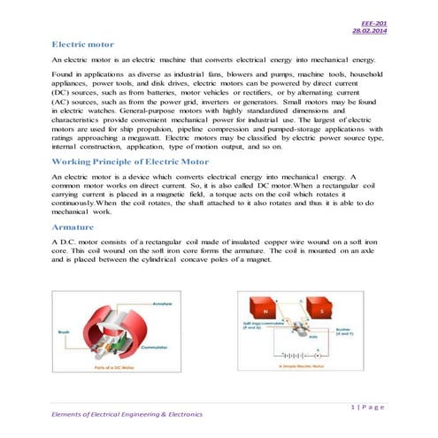 Elements of Electrical Engineering & Electronics