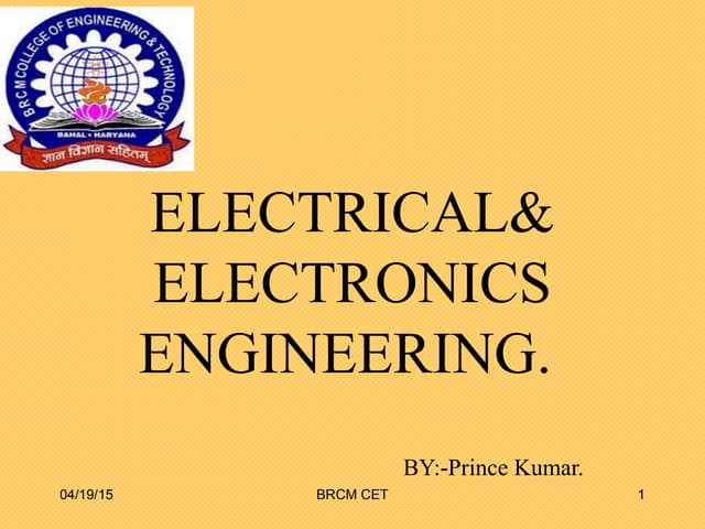 Basics Electronics Engineering ppt.