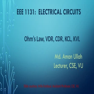 Basic Electrical Circuit in the Varendra University