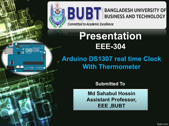 Arduino DS1307 real time Clock With Thermometer