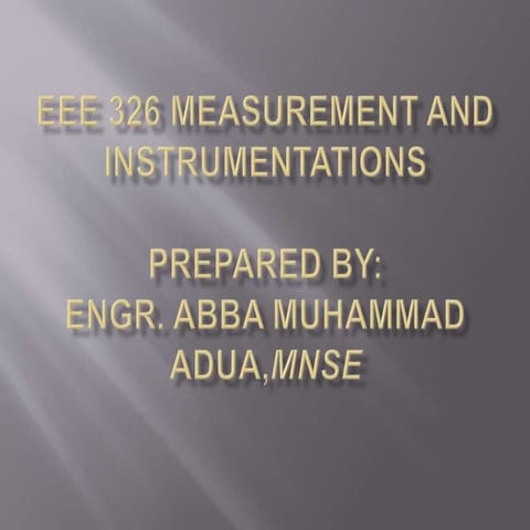 Eee 326 measurement and instrumentations