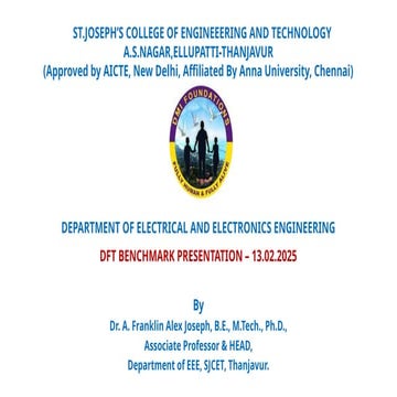 ELECTRICAL AND ELECTRONICS DEPARTMENT BENCHMARK ACTIVITIES