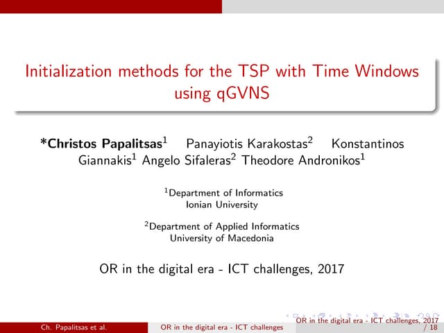 Eeee2017 Conference - OR in the digital era - ICT challenges | Presentation