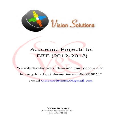 IEEE ECE main projects list 2012 13