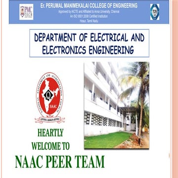 NAAC PRESENTATION DEPARTMENT OF ELECTICAL