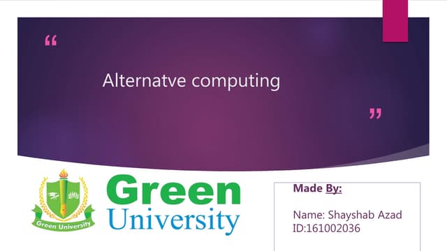 Alternative Computing