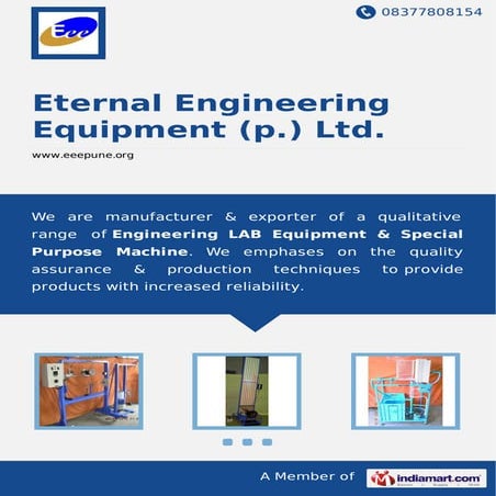  Eternal Engineering Equipment (p.) Ltd., Pune, Vibration Laboratory