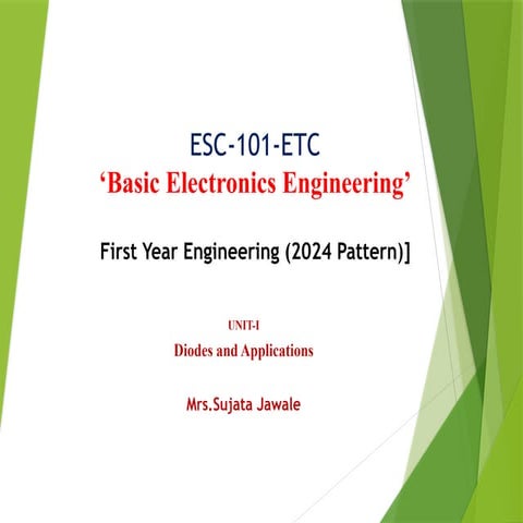 Fundamentals of Electronics- Basic Electronics notes | PDF