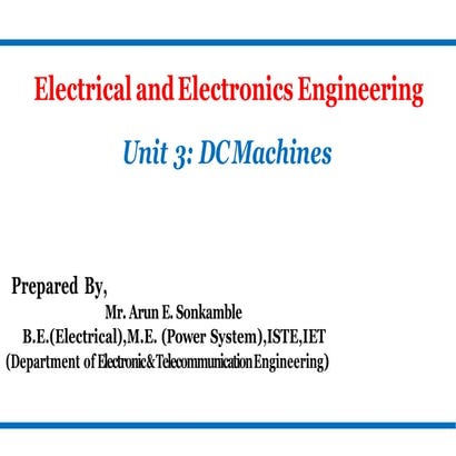 Eee unit 3 dc machines ppts--
