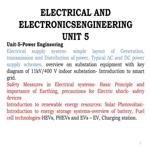 EEE Unit , electronic and electrical engineering