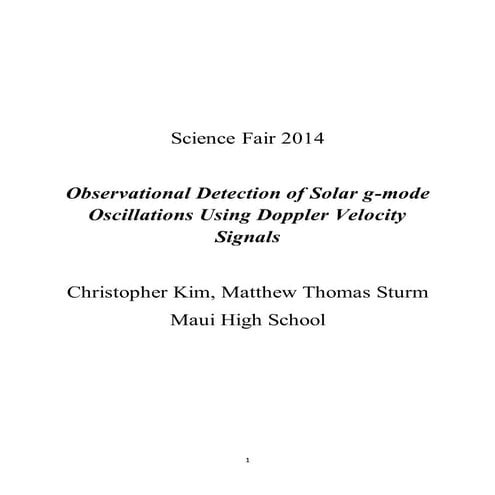 Science Fair 2014 Revised