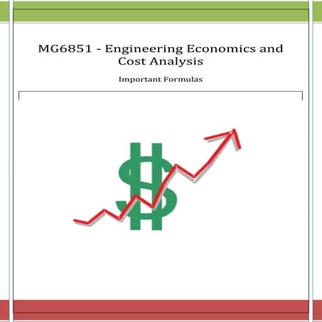 Engineering Economics and cost Analysis - concepts