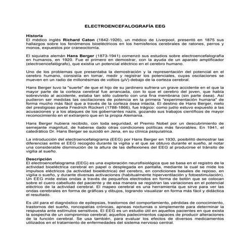 ELECTROENCEFALOGRAFÍA EEG