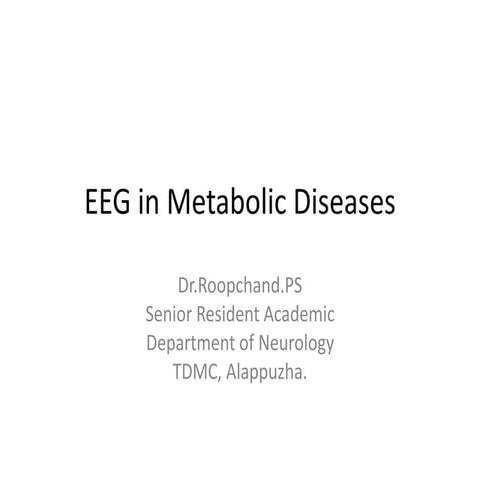 EEG in metabolic disorders
