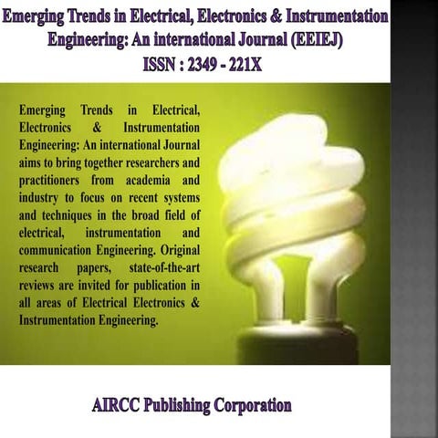 Emerging Trends in Electrical, Electronics & Instrumentation Engineering: An ...