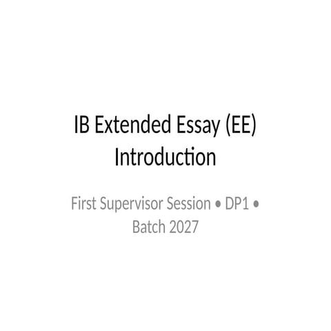 EE Introduction | PPT