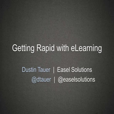 Trainers Institute eLearning Presentation