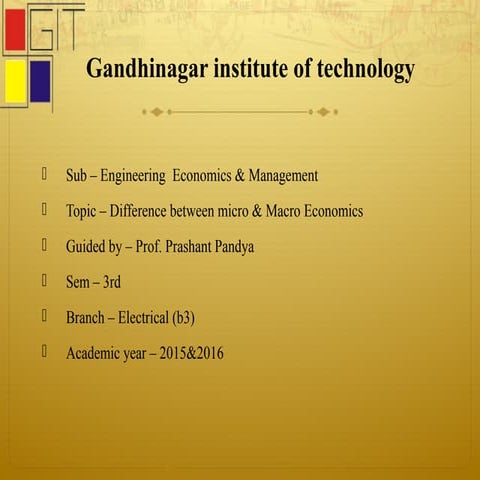 Difference between micro & Macro Economics