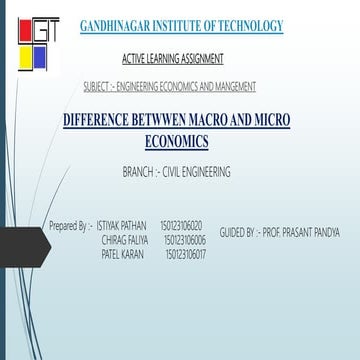 DIFFERENCE BETWEEN MACRO AND MICRO ECONOMICS