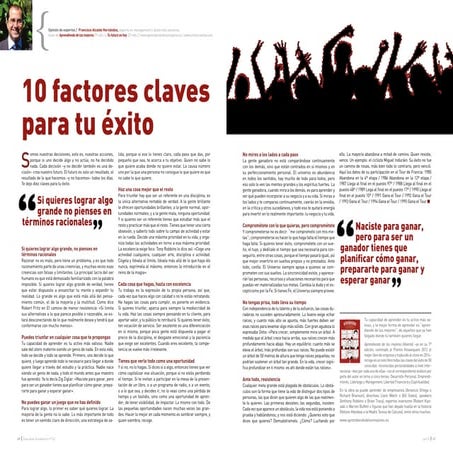 10 factores claves para tu éxito