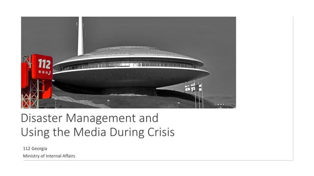 EENA 2016 - Media during crisis (1/2)