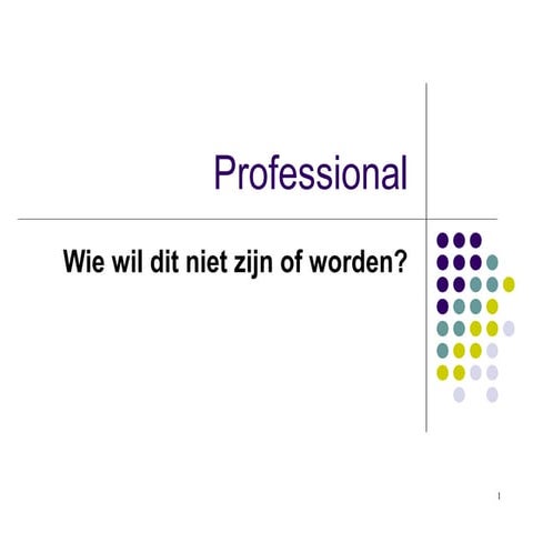 Een professional worden