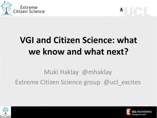 EEO/AGI-Scotland 2015: Citizen Science and GIScience - background and common ...