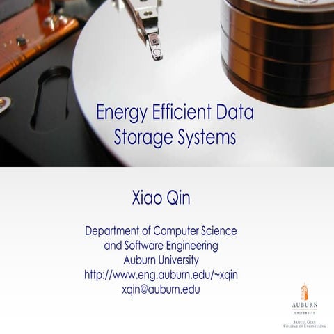 Energy Efficient Data Storage Systems