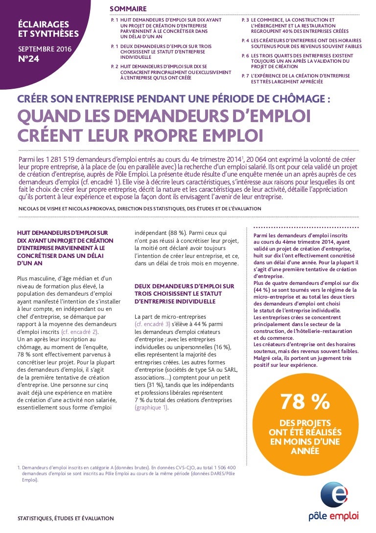 Creer Son Entreprise Pendant Une Periode De Chomage Quand