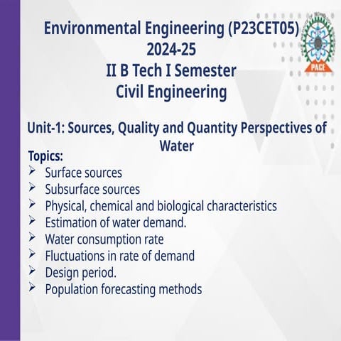 R23 ENVIRONMENTAL ENGINEERING UNIT-1.pptx