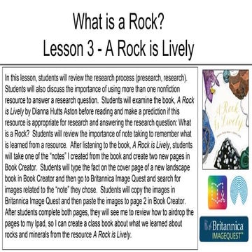 Lesson 2 what is a rock (brain_pop_rock and minerals) | PPTX