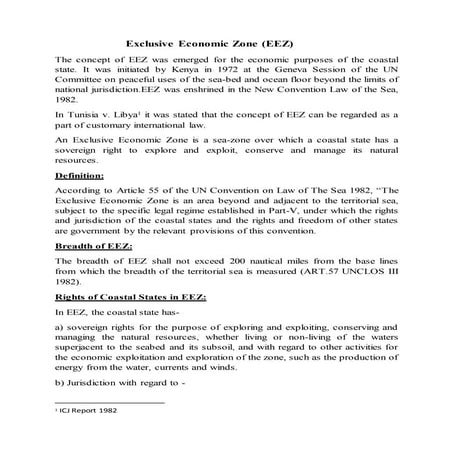 Exclusive Economic Zone (EEZ)