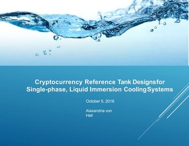 Immersion Cooling Cryptocurrency Tank Designs