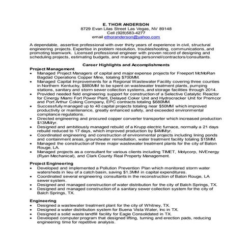 E. Thor Anderson resume 2016 | DOCX